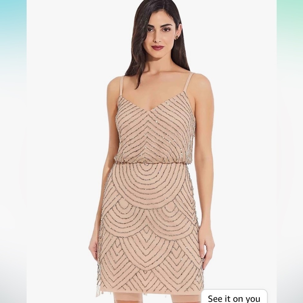 adrianna papell beaded dress